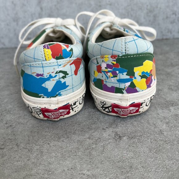 Vans Era Save Our Planet Globe Classic Size Women's 7.5 Mens 6 Shoes Map Sneaker - Picture 9 of 10